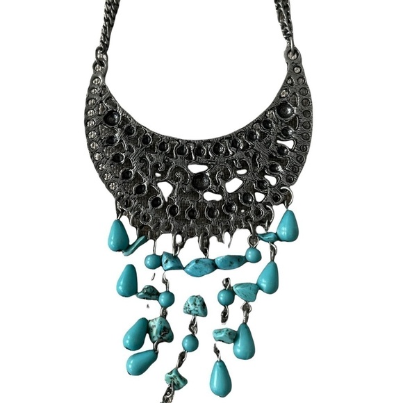 STRONG Stone Collector Turquoise Beaded Necklace – Jane Win  Turquoise Woman Necklace